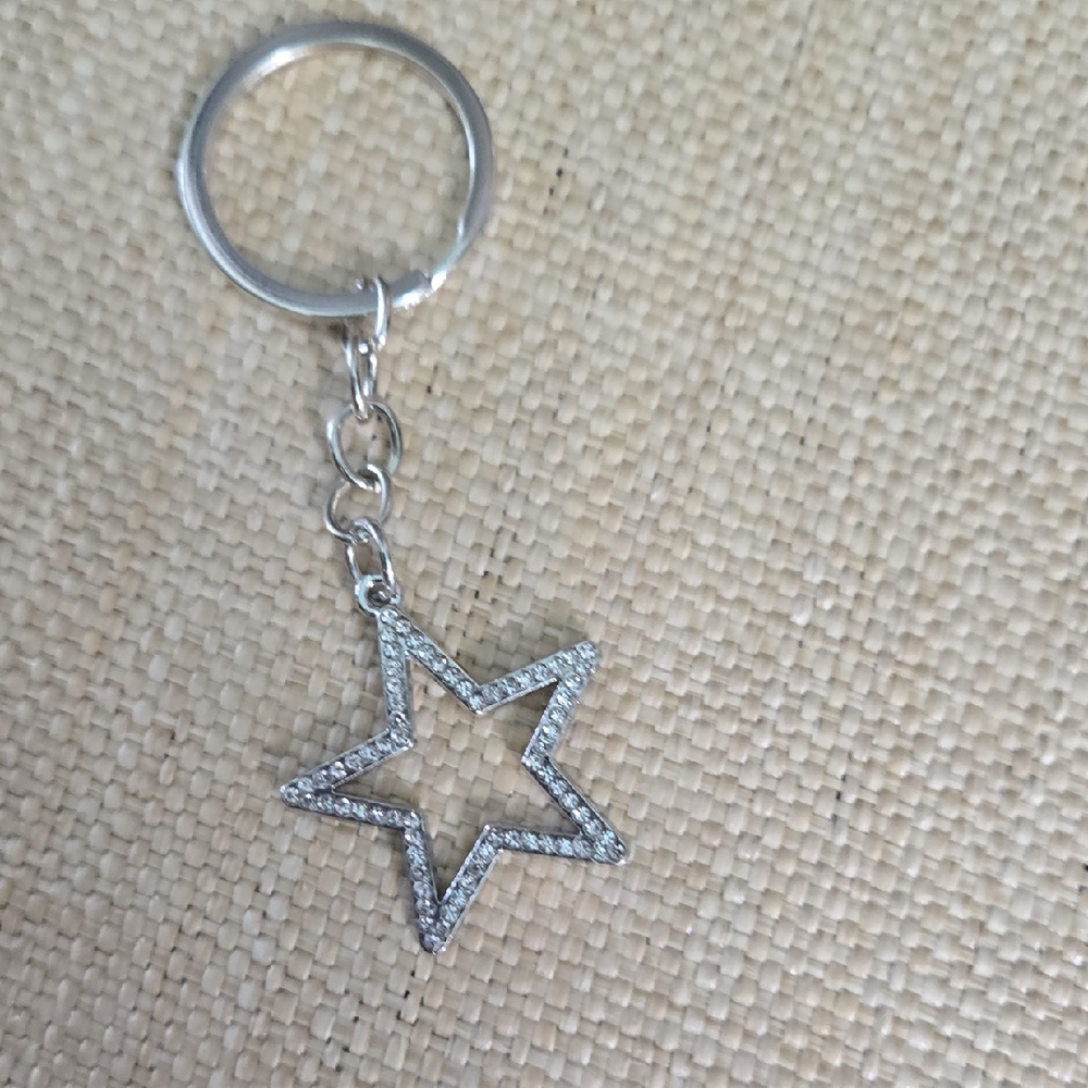Silver Star Keychain